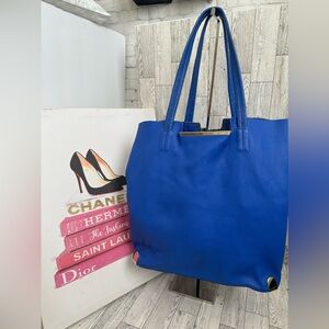 Vince Camuto Royal Blue Tote with Gold Accents